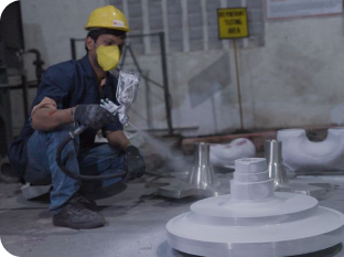 Dye penetration testing facility used for detecting surface cracks and defects in metal components through liquid penetrant inspection (LPI) methods.