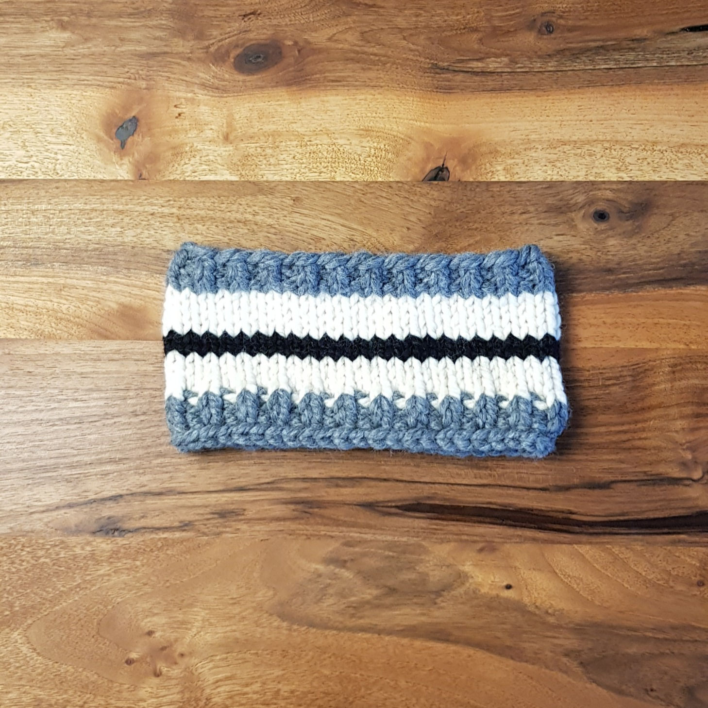 Örgü Saç Bandı - Gri