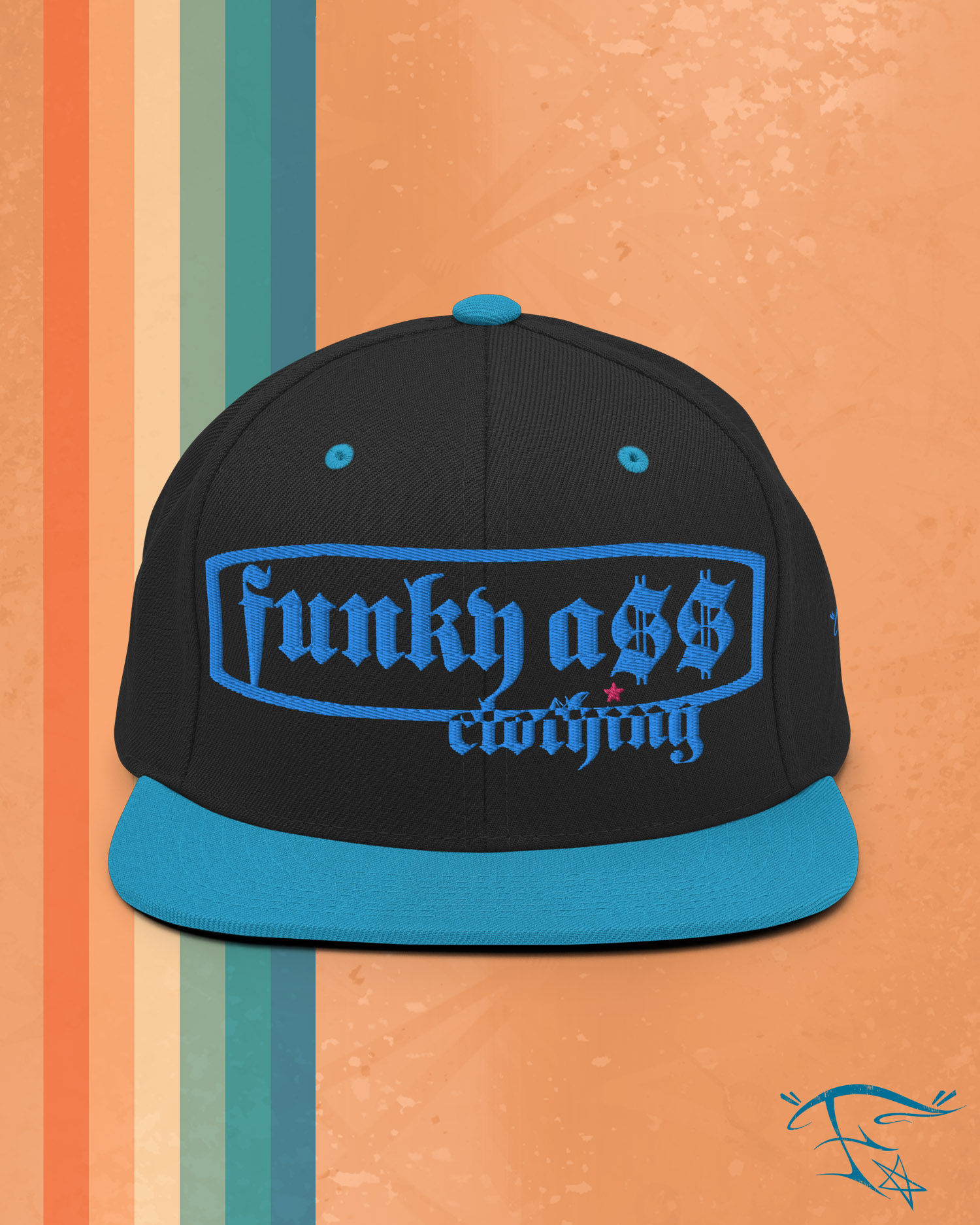 FunkyA$$Clothing Embroidered Banner | Unisex Premium Snapback Hat