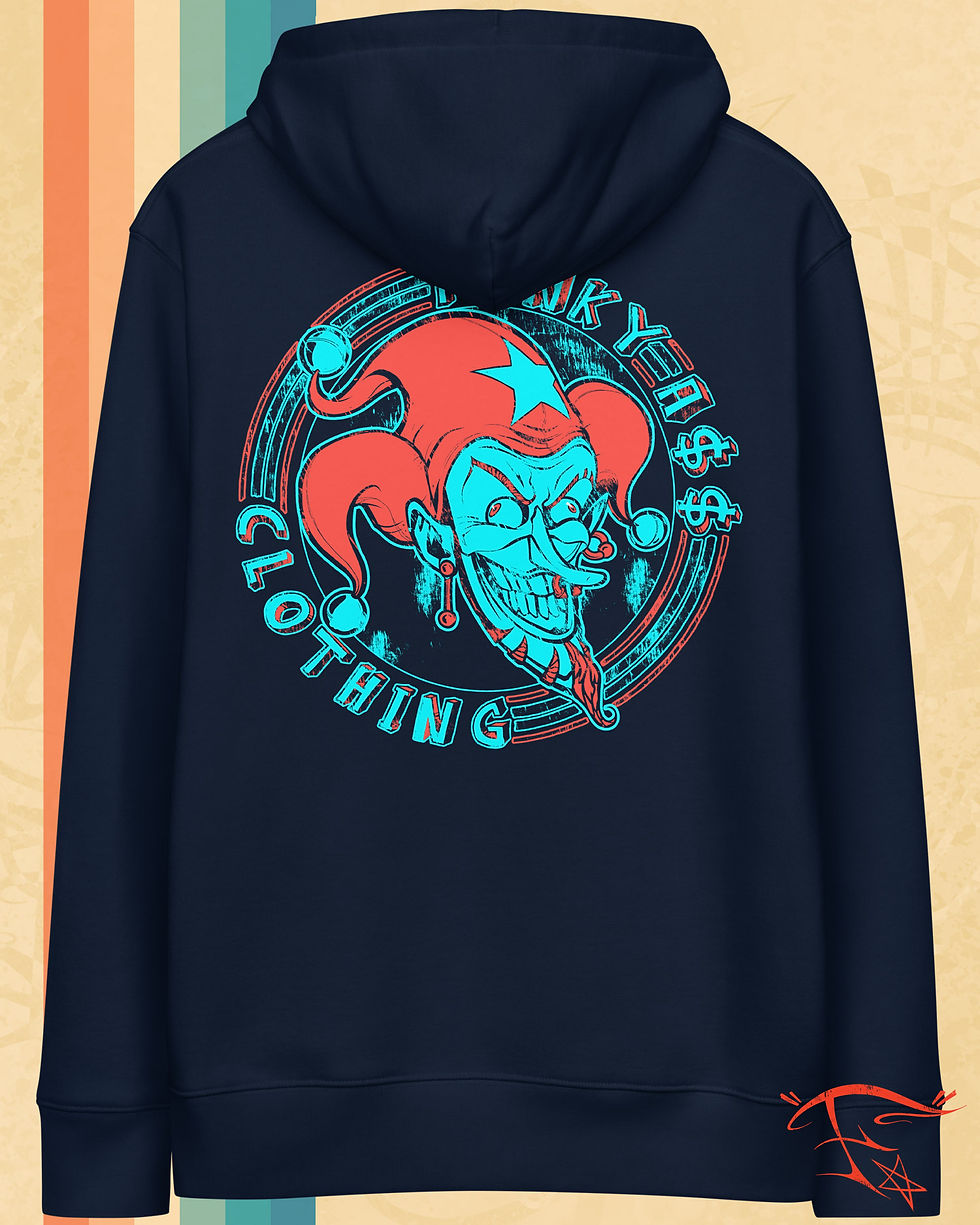 Thumbnail: FunkyA$$Clothing Breast Logo/Jester Head | Unisex Premium Hoodie