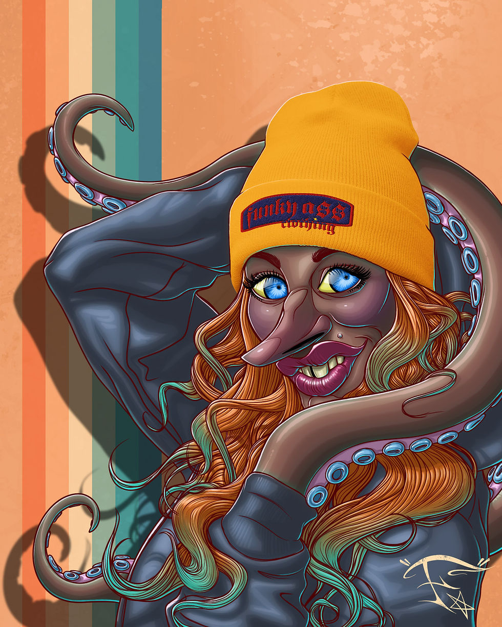 Thumbnail: FunkyA$$Clothing Banner | Unisex Premium Cuffed Beanie