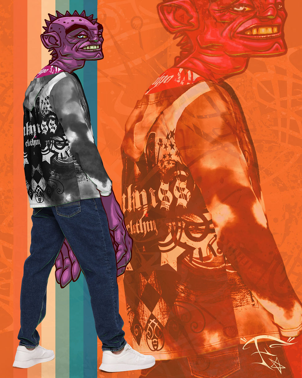 Thumbnail: FunkyA$$Clothing Grunge Butterfly | Men’s Premium Windbreaker