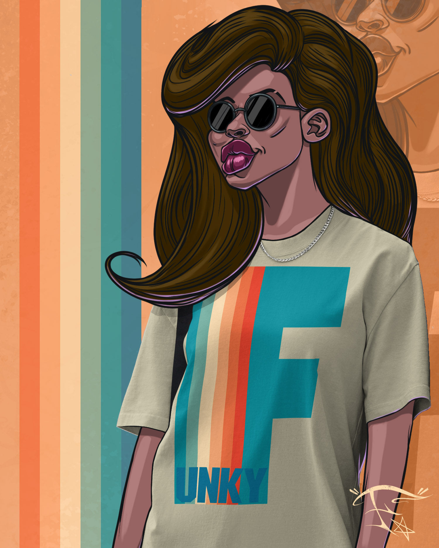 FunkyA$$Clothing Big F | Unisex Premium Oversized T-Shirt