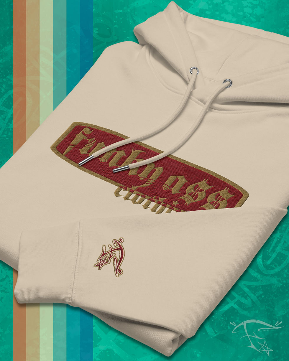 Thumbnail: FunkyA$$Clothing Embroidered Banner | Unisex Premium Hoodie