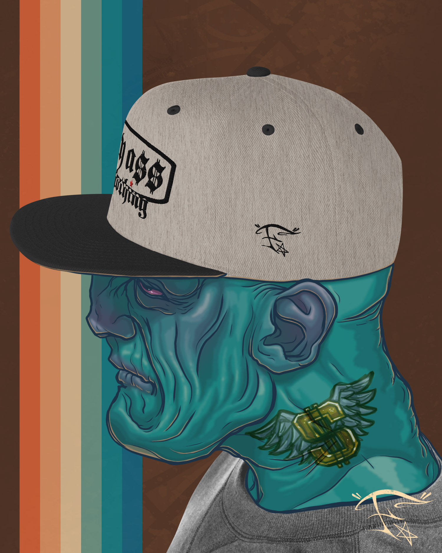 FunkyA$$Clothing Embroidered Banner | Unisex Premium Snapback Hat