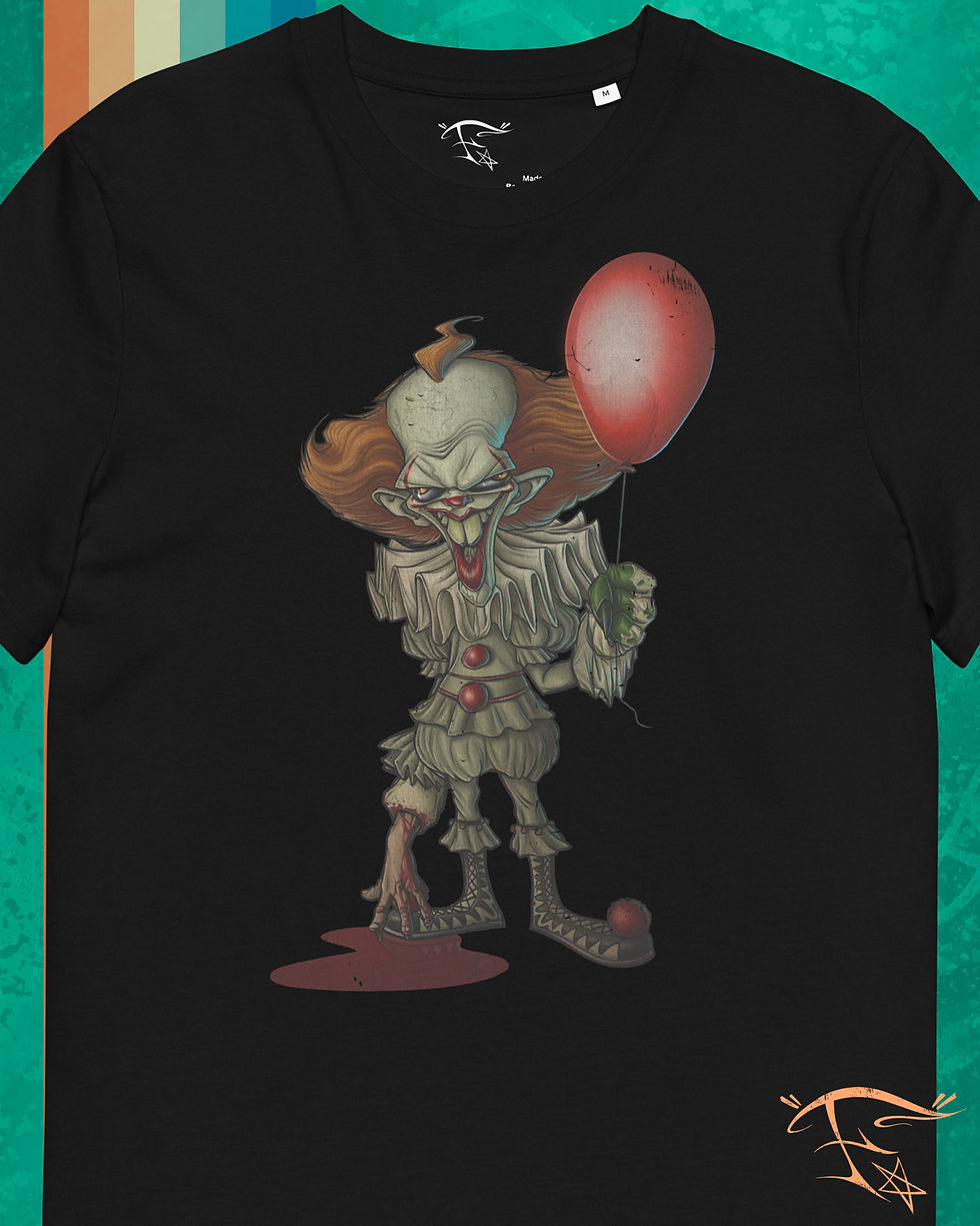 Thumbnail: FunkyA$$Clothing Scary Sewer Clown | Men's Organic Premium T-Shirt