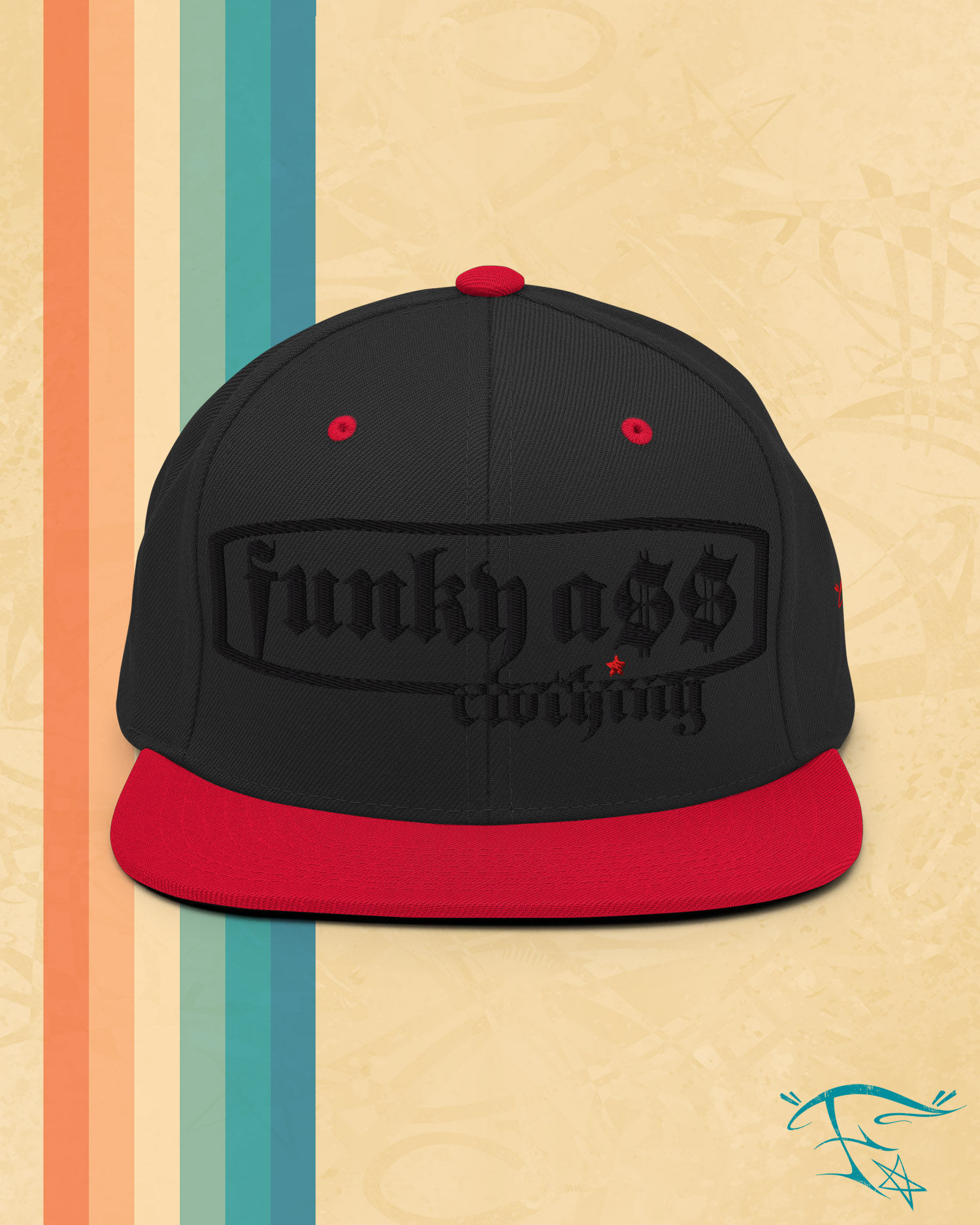 FunkyA$$Clothing Embroidered Banner | Unisex Premium Snapback Hat