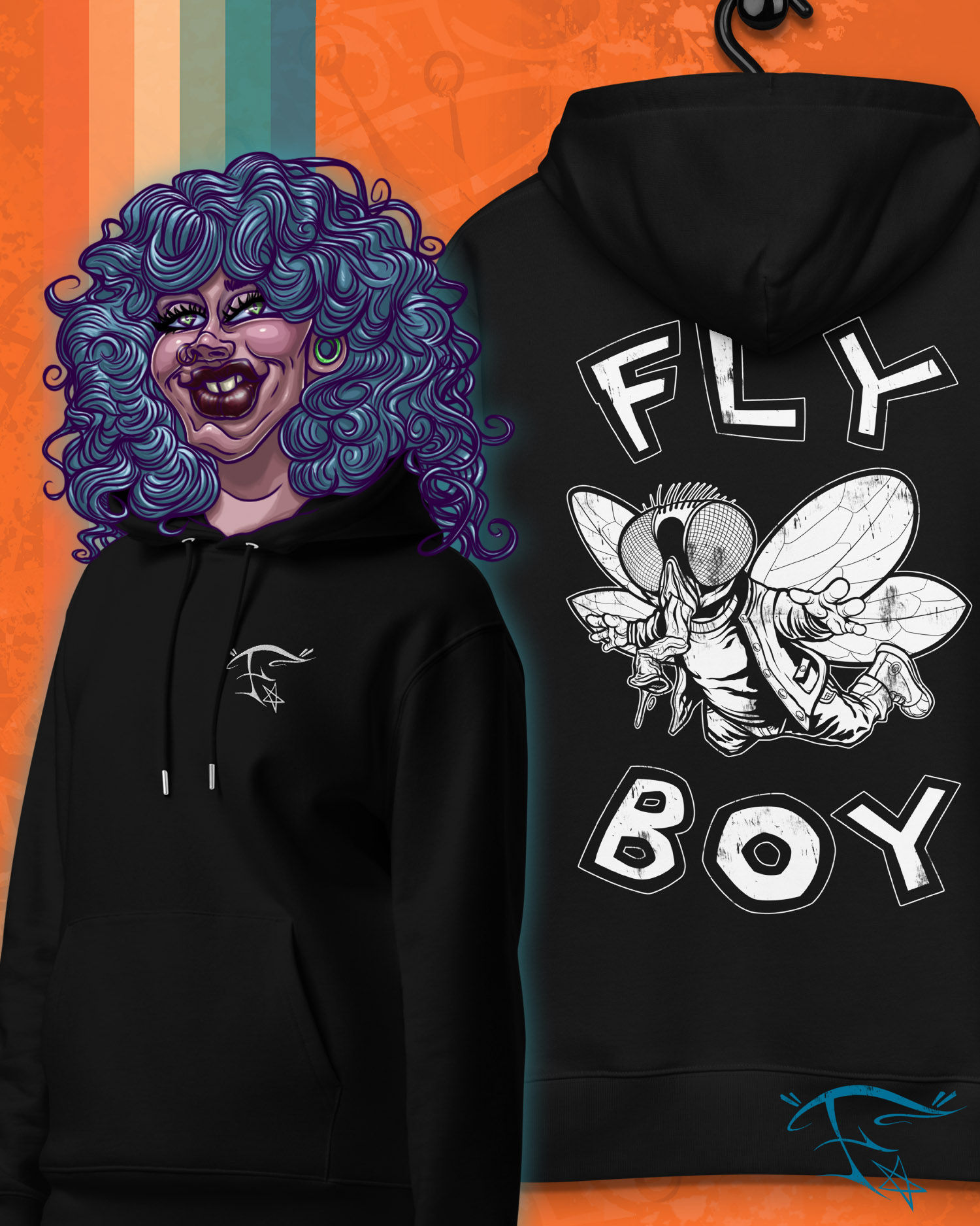 FunkyA$$Clothing Breast Logo/Fly Boy | Unisex Premium Hoodie