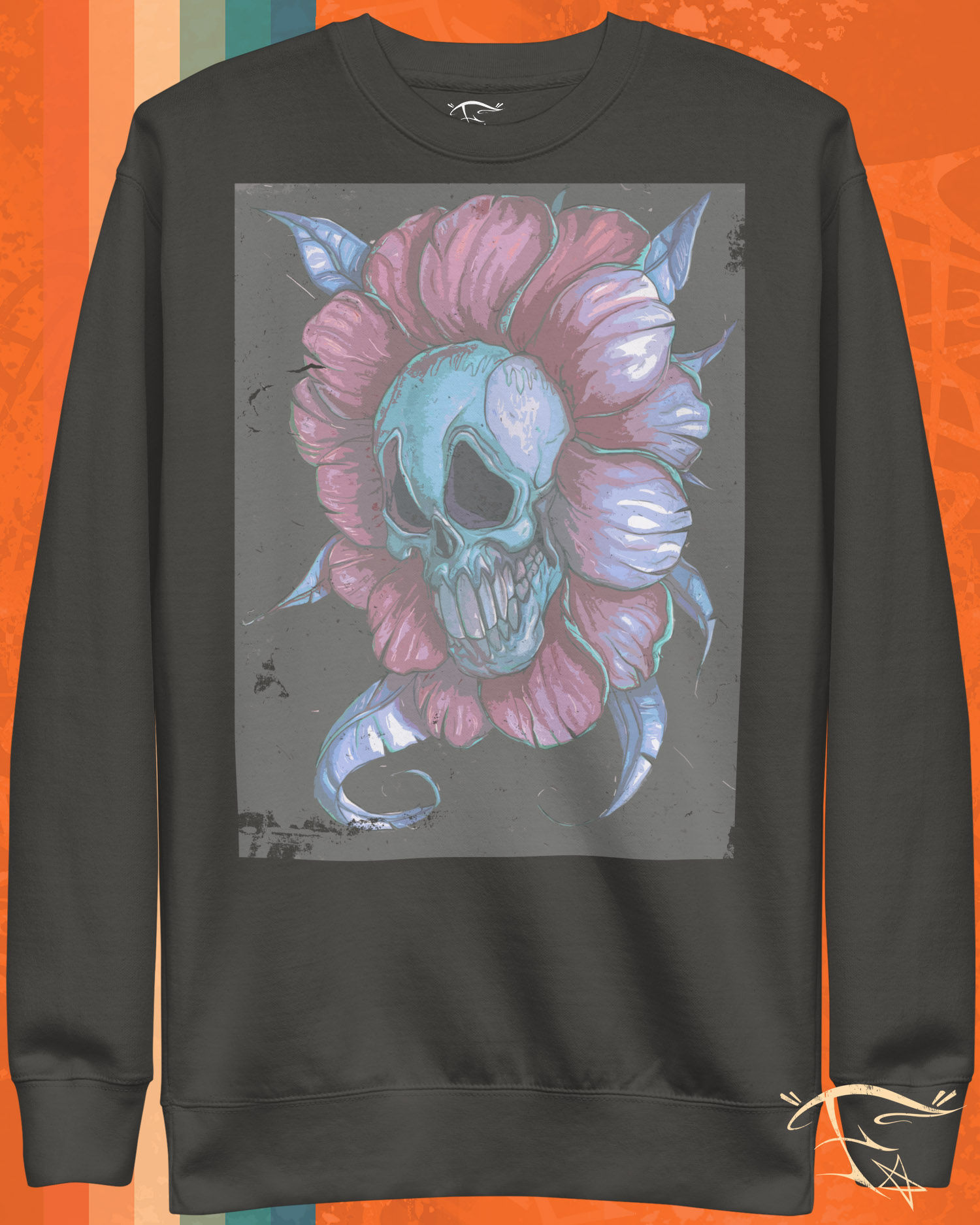 FunkyA$$Clothing Skull Flower | Unisex Classic Sweatshirt