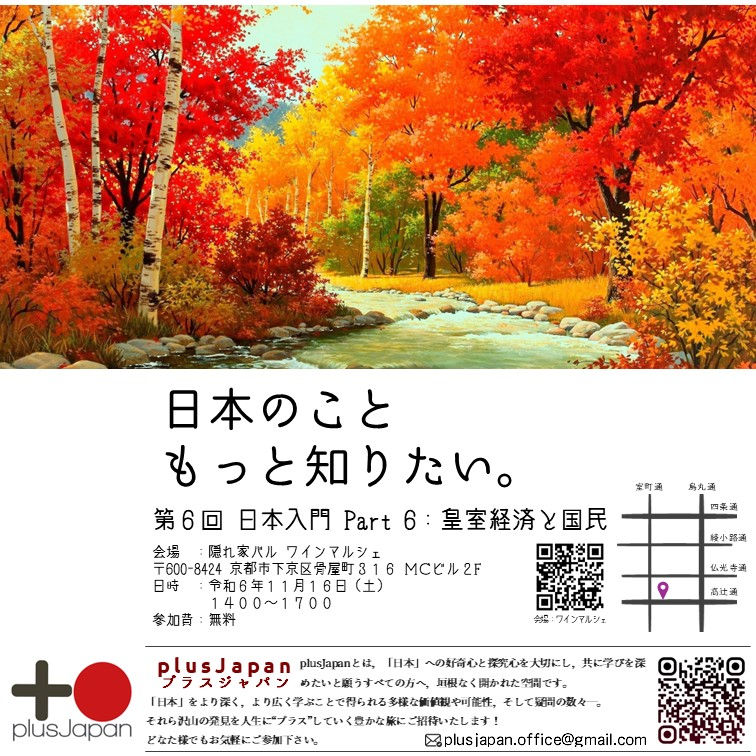 第６回 日本入門 Part ６：皇室経済と国民