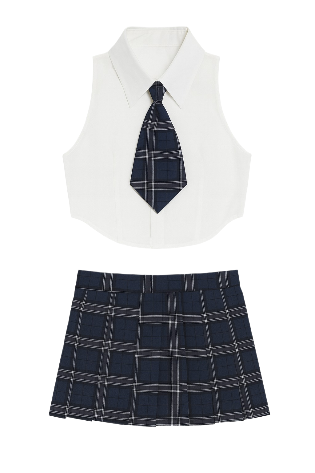 Fantasia Escolar Seduction – Conjunto Sexy com Gravata e Mini Saia Pregueada