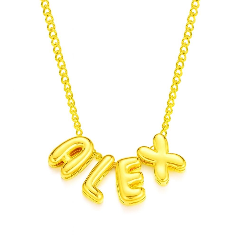 Colar Personalizado Bubble Letters
