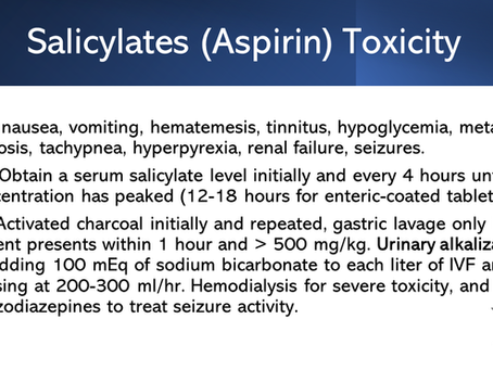 Salicylates (Aspirin) Toxicity