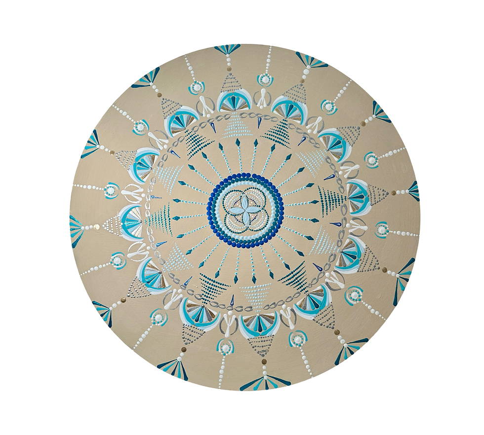 Mandala Symbolic Beige and Blue