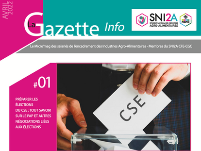 La Gazette Info SNI2A d'Avril 2022