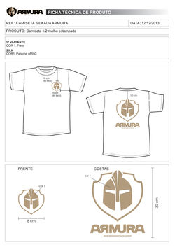 Ficha Técnica Camiseta Armura