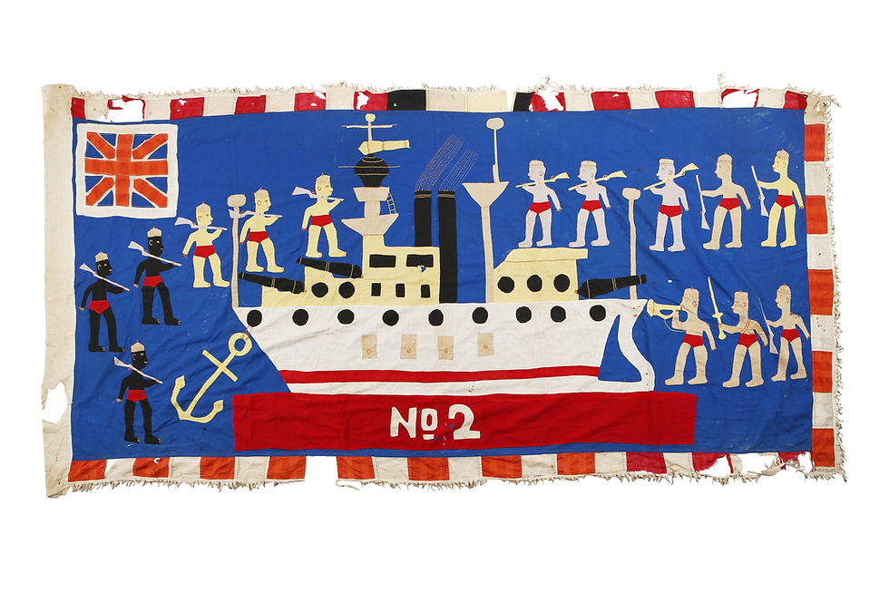 Asafo Flag - Unsinkable Ship ca. 1930s