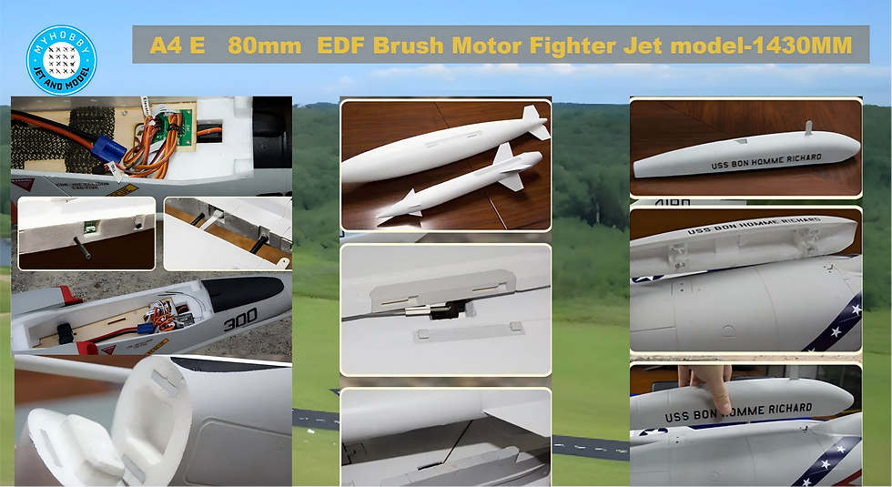 Thumbnail: Pro EPO 1430mmA4 E  80mm  EDF Brush Motor Fighter Jet model
