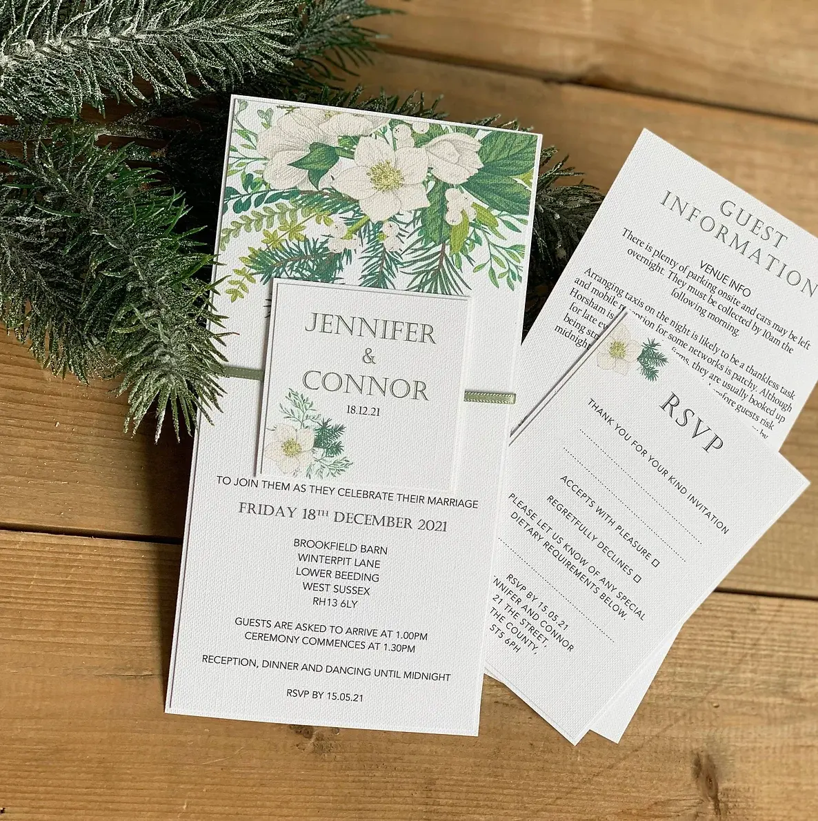 Winter Flower - Wedding Invitation