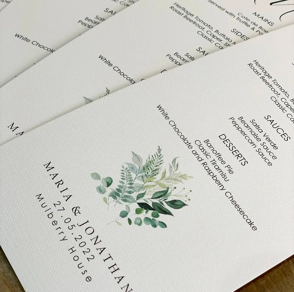 Botanical Bloom - Menu