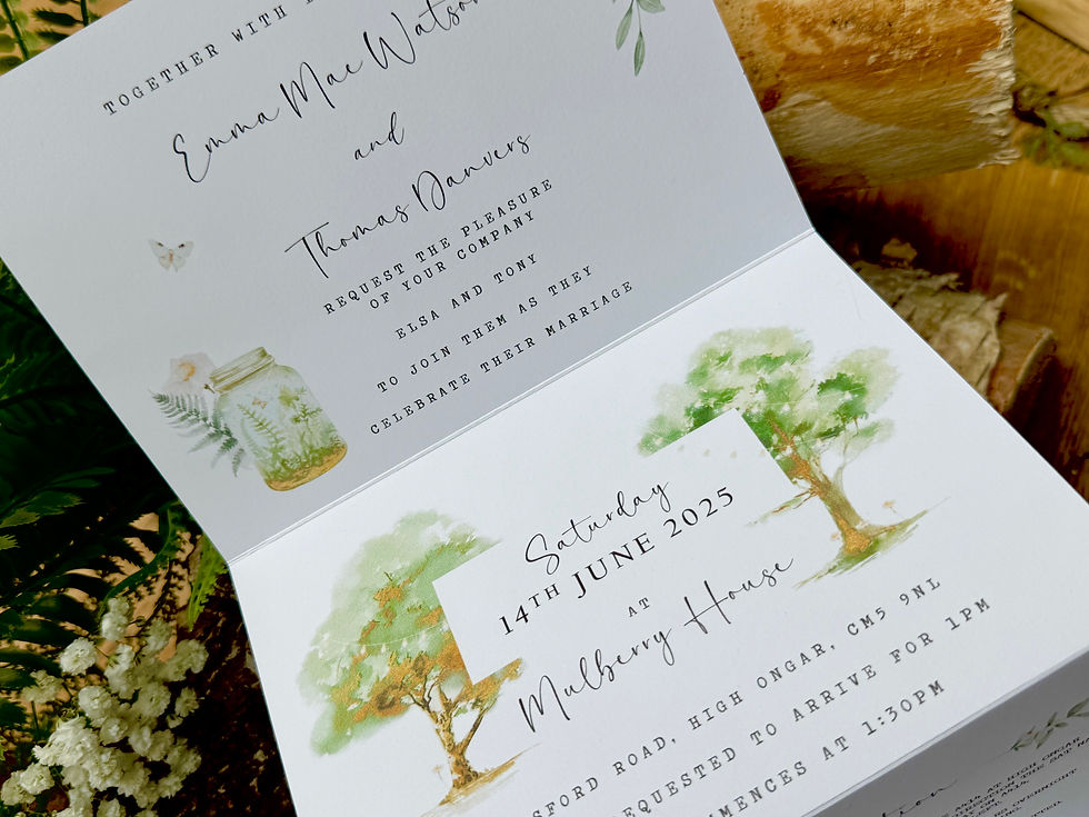 Thumbnail: Woodland Magic Concertina Invitation