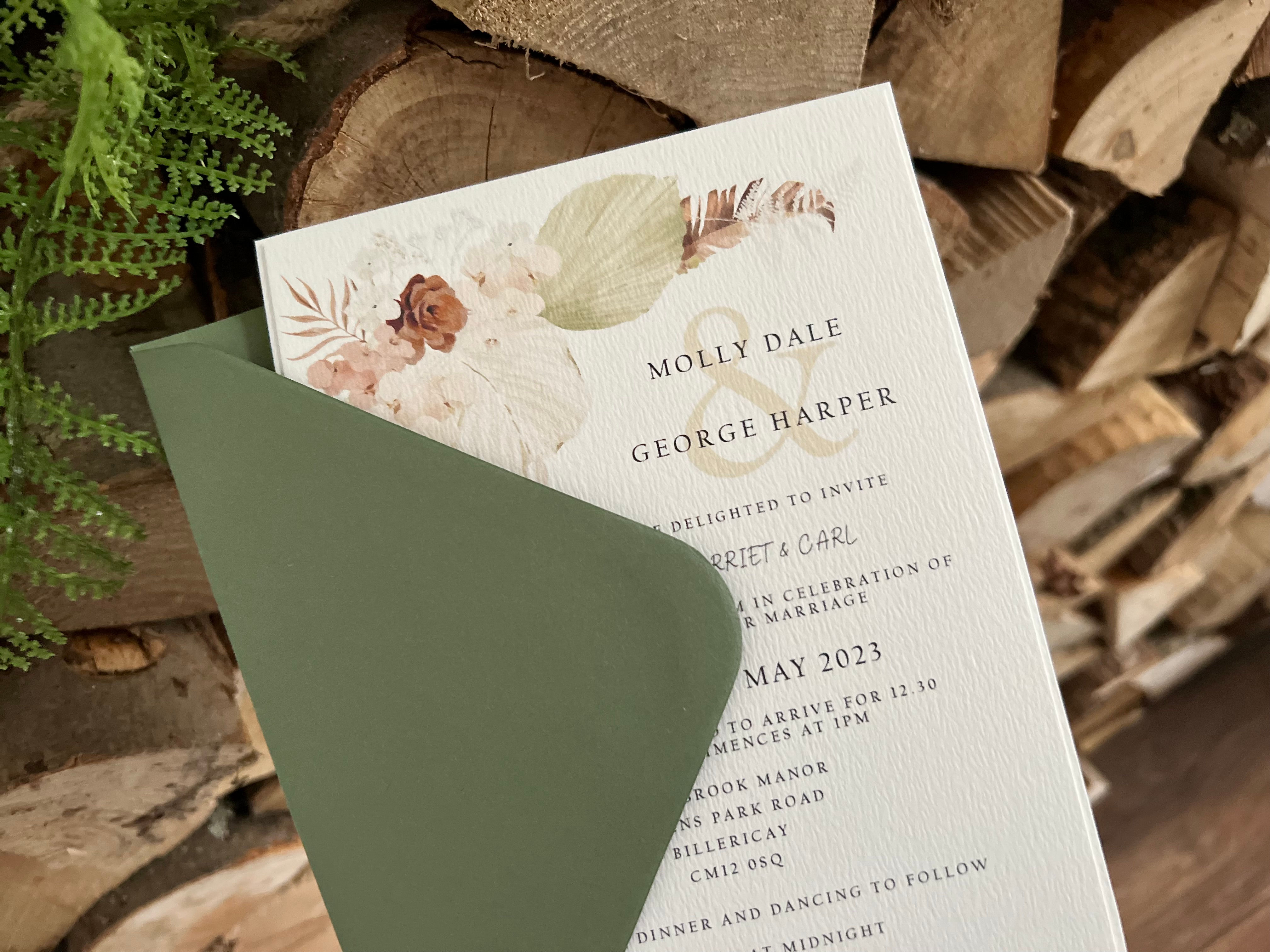 Bohemian Evening Wedding Invitation