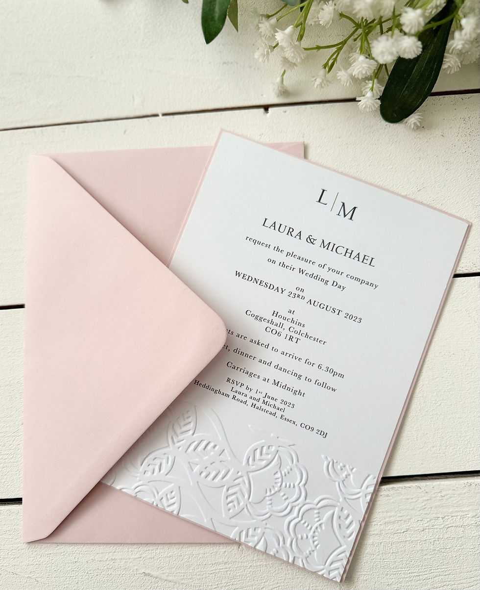 Matching evening invitation