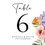 Thumbnail: Summer Brights  - Wedding Menu Table Number Card