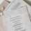 Thumbnail: Muted Pink - invitation/guest info card/metal eyelet and satin ribbon 