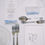 Thumbnail: Glitteratti Silver Sparkle Place name with dusky blue ribbon