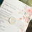 Thumbnail: Blushing Bride - invite/guest info card/wrap around and wax seal