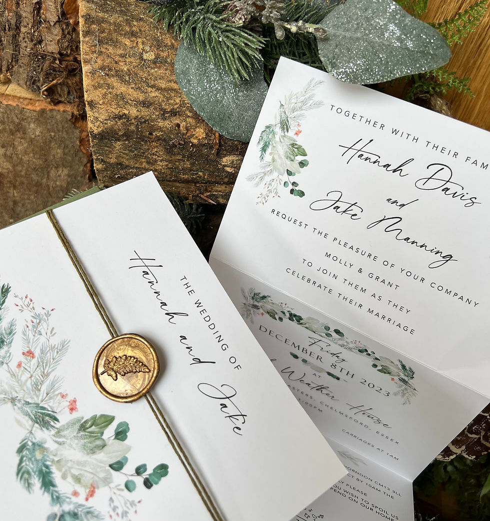 Thumbnail: Winterberry Concertina Invitation