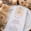 Thumbnail: Wedding Menu Card with attached guest name tag (White/Stone)