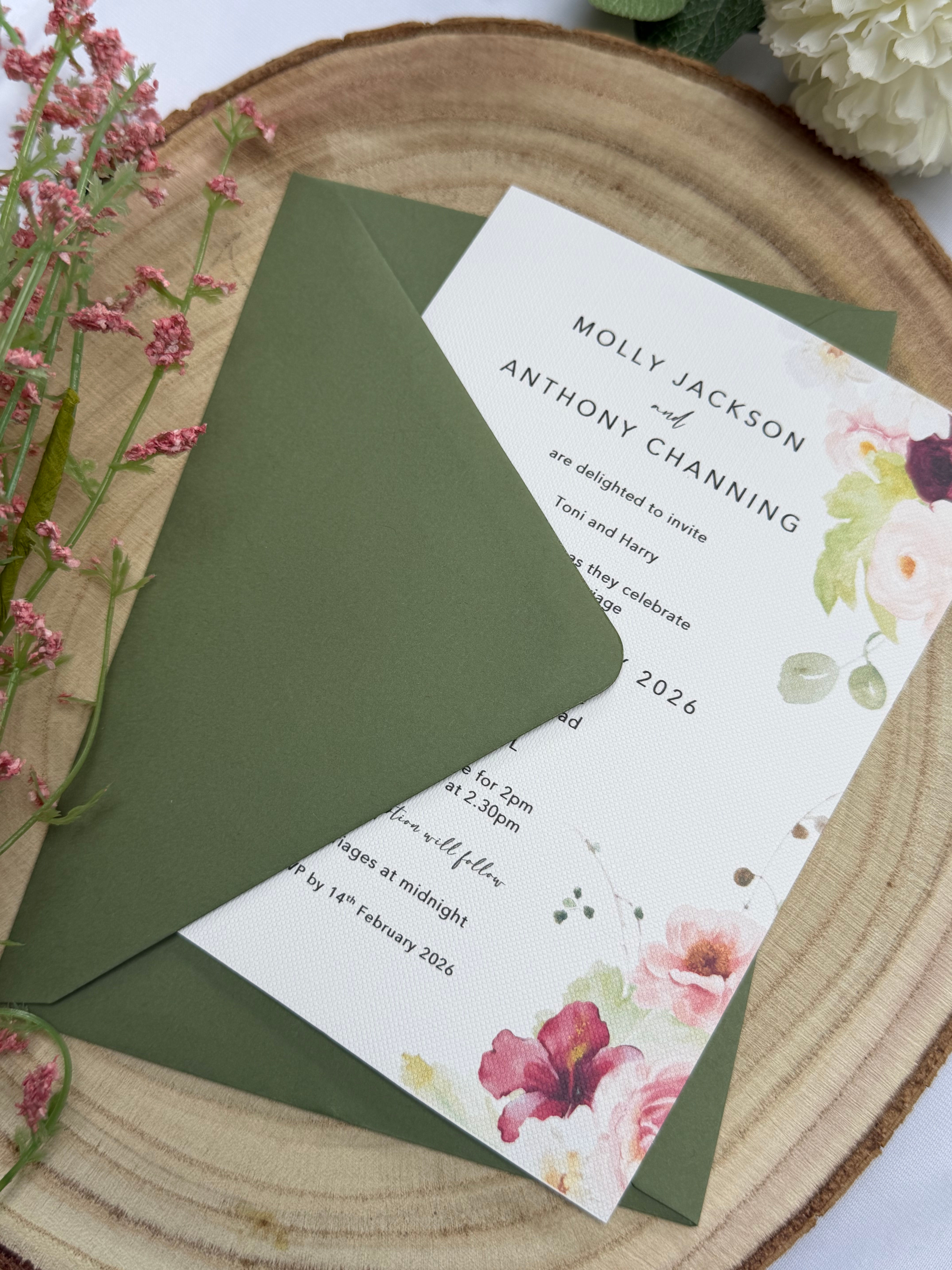 Pink Pomegranate - Evening Invitation