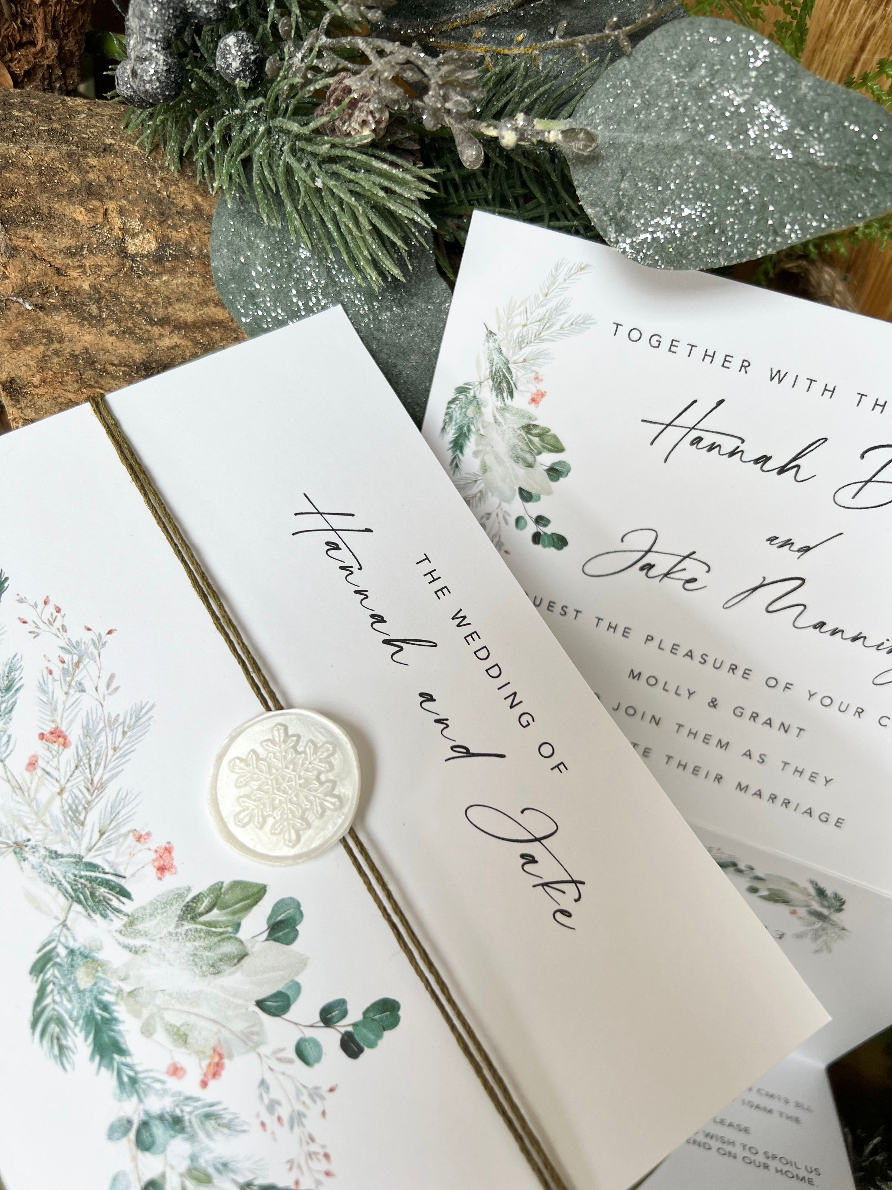 Winterberry Concertina Invitation