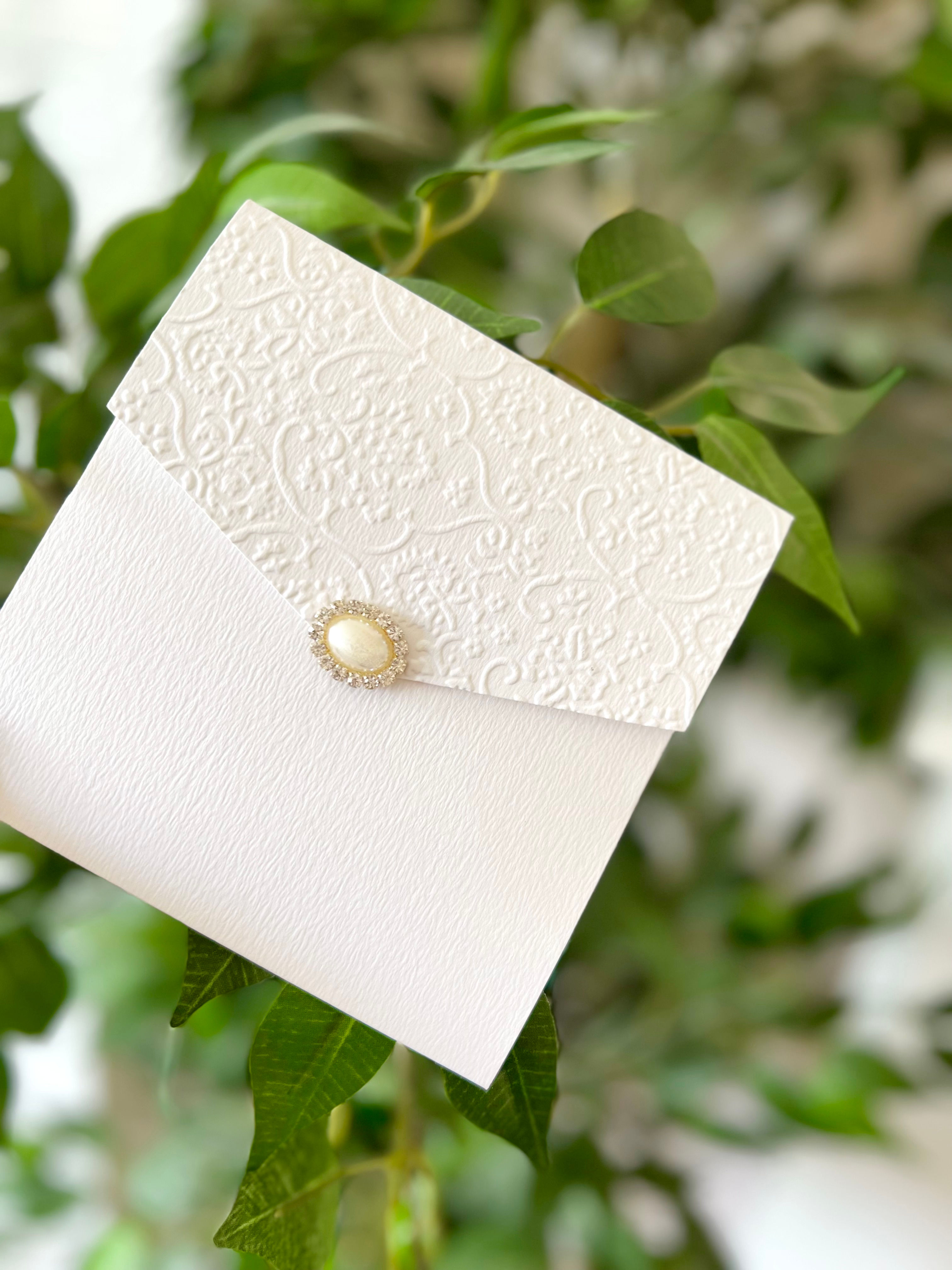 Damask - pocketfold/luxury cluster/invite/guest info/RSVP