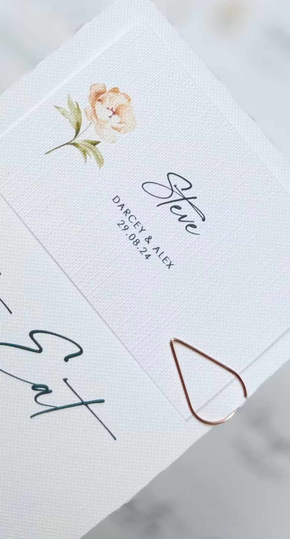 Thumbnail: Personalised menu cards with guest name