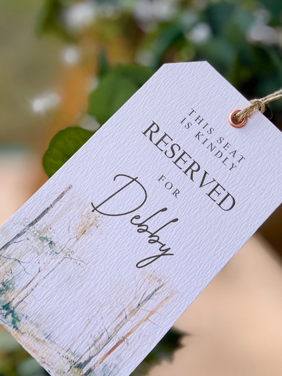 Thumbnail: Woodland Reserved Seating Tags