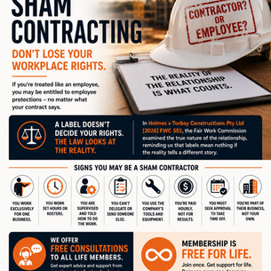 Sham Contracting in Australia: Lessons from Holmes v Torbay Constructions Pty Ltd [2026] FWC 552
