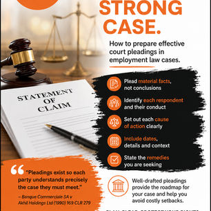 How to Prepare Effective Pleadings in Employment Law Cases