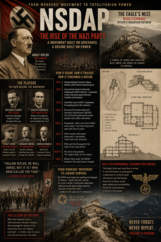 The Establishment and Evolution of the Nationalsozialistische Deutsche Arbeiterpartei (NSDAP): Labour Nationalism, Power, and the Machinery Behind Adolf Hitler