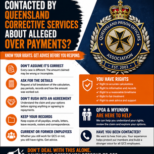MUSTERUP!!! - Queensland Corrective Services Seeking Repayment of Alleged Overpayments? Know Your Rights Before You Respond
