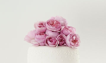 Pink flower cake topper