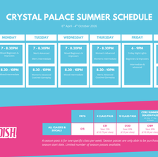 CRYSTAL PALACE SUMMER SCHEDULE LAUNCH