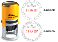 sello reloj fechador auto-entintable