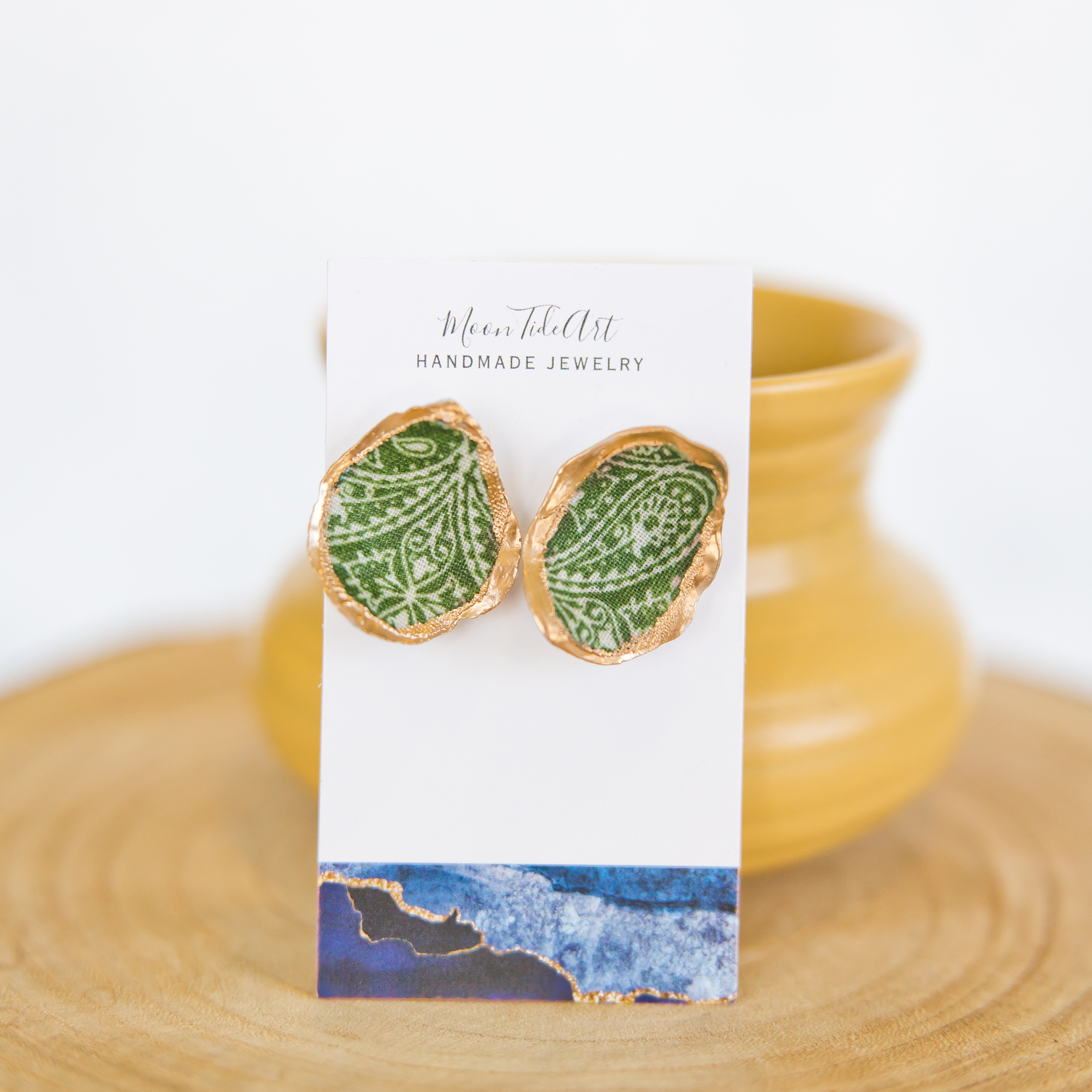 Moon Tide - Green Boho Oy Print