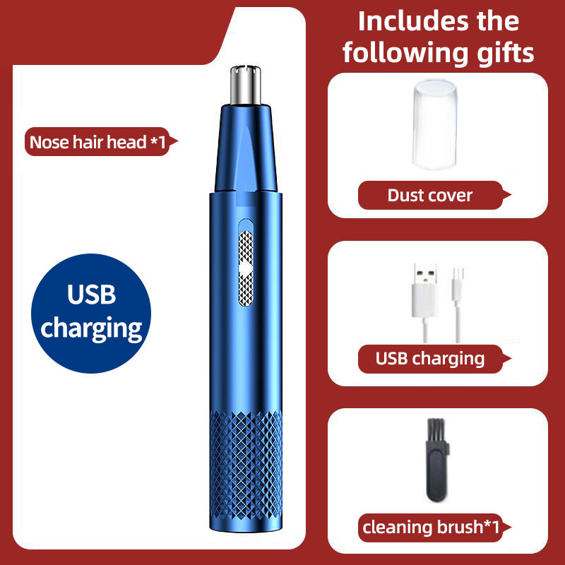 Thumbnail: Electric Nose Hair Clipper Rechargeable Multi-kinetic Shaving Two-in-one Unisex 