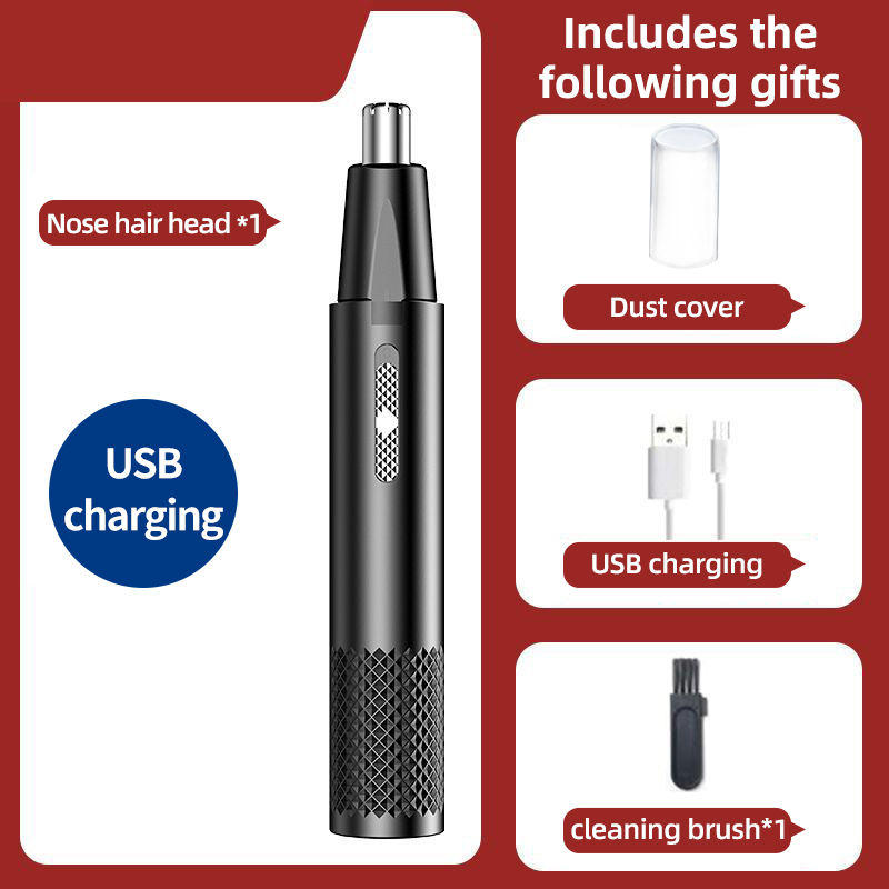 Thumbnail: Electric Nose Hair Clipper Rechargeable Multi-kinetic Shaving Two-in-one Unisex 