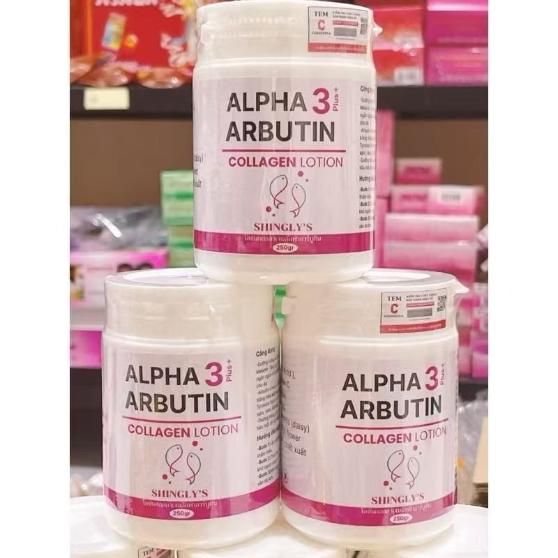 Thumbnail: Thailand ALPHA 3 Plus ARBUTIN Arbutin Collagen Body Lotion 200g - Whitening Mois