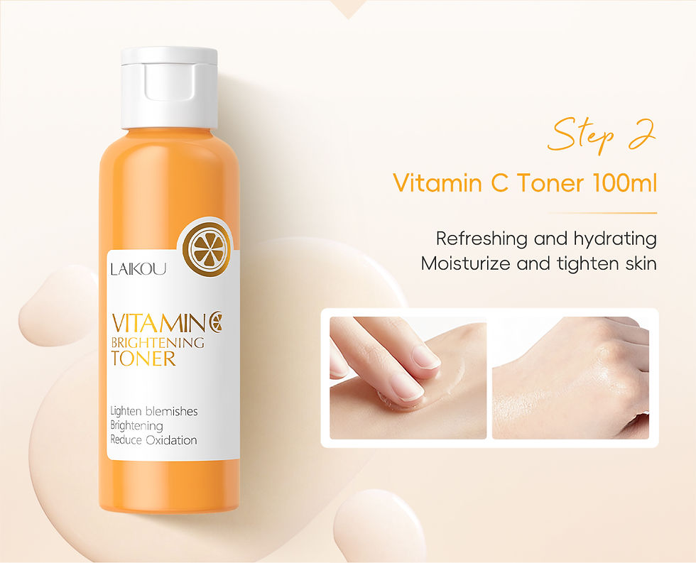 Thumbnail: LAIKOU VITAMIN C Skincare Set Brightening 5Pcs Kit Even Skin Tone Smooth Wrinkle